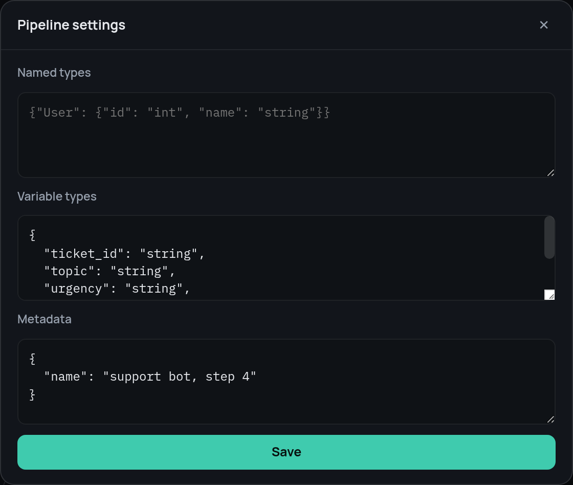 Named types and variable types in the editor